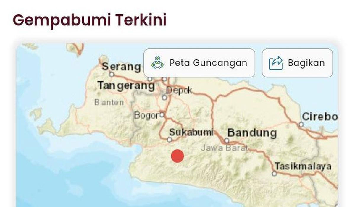 HEBOH! Gempa M4,8 Tiba-Tiba Guncang Sukabumi dan Garut, Ini Penjelasan BMKG